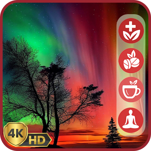 オーロラ音楽アプリ-火のテレビのためのリラックスしたメロディーと美しい空のビジュアル